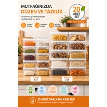 Ny Home 20'li Set Kendinden Kapaklı Derin Dondurucuya Uygun Saklama Kabı 1 Lt. ve 2 Lt.