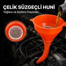 tp Buğz Çelik Süzgeçli Huni - Spiralli ve Sabit Borulu - 2.2 Litre Kapasite