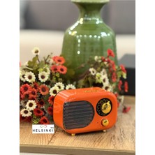 Empressco Turuncu Nostaljik ve Dekoratif Radyo, Bluetooth, Fm, Usb, Sd Özellikli