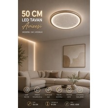 Elvora Home Modern (Premium) Ay Desenli Kumandalı 3 Renkli Ledli 43W Plafonyer Tavan Avize Salon Yatak Odası Avizesi Modelleri