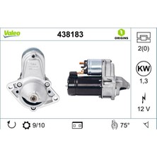 Valeo 438183 Marş Motoru 12V 1.1kw 9 Diş Astra F-G-H-J-Corsa B-C-D-E-Insıgnıa A-Merıva-Vectra A-B-C-Adam D6RA293 Aveo-Kalos-Lacettı-Rezzo 1.0-1.2-1.3-1.4-1.6-1.8-2.0 1202003-93184533-25187957-25186107