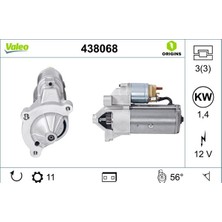 Valeo 438068 Marş Motoru 12V 11 Dıs 1.4kw JUMPER-BOXER-DUCATO-BERLINGO-C4-XSARA-PARTNER-P205-P206-P306-P307- P406-P407 1.9 D-2.0 Hdı 5802.FJ-5802.EQ-5802.C3-71719606