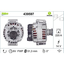 Valeo 439597 Alternator (14V 220A) Mercedes Sprınter B906 06>09 A6461540802