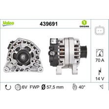 Valeo 439691 Alternatör 14V 70AH BIPPER-NEMO-P206-PARTNER-PARTNER TEPEE-BERLINGO-XSARA-C15-JUMPY (TU1JP) (439275) 5705.KX-5702.K1-5705.4H-9642879980