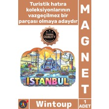 Wintoup #magnet Dekoratif Buzdolabı Hatıra Şehir Silüeti Katmanlı Hediyelik Şık Ahşap Istanbul Temalı Magnet