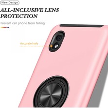 Magicool Samsung Galaxy A01 Core Kılıf Elit Yüzüklü Kapak - Pembe