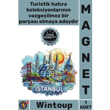 Wintoup #magnet Katmanlı Şık Şehir Silüeti Tasarım Üç Boyut Buzdolabı Hediyelik Ahşap Istanbul Temalı Magnet