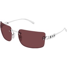 Gucci GG2038S 002 Silver Red Lettering Kadin Gunes Gozlugu