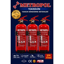 Mega Metropol 2 kg Üç Adet Abc Kuru Kimya Tozlu Yangın Söndürme Cihazı. Yangın Söndürme Cihazı. Yangın Söndürme Tüpü. Yangın Söndürücü. Yangın Söndürme Cihazları. Yangın Söndürme.