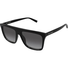 Yves Saint Laurent Saint Laurent Sl 904 001 Black Grey Rectangle Erkek Gunes Gozlugu