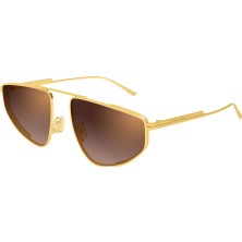 Bottega Veneta BV1466S 004 Gold Pilot Brown Pink Mirror Gunes Gozlugu