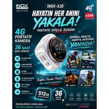 Wificam Inox X30 4g Akıllı Taşınabilir Portatif Mini Güvenlik Kamerası Dahili E-Sim Teknolojisi