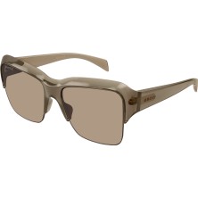 Gucci GG2024S 005 Transparent Brown Pilot Solid Brown Gunes Gozlugu