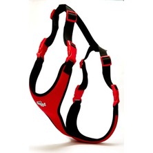 AvantajAl Doggie Softlu Siyah Köpek Bel Tasması 60/85 cm Kırmızı