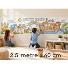 Musnig Nuhun Gemisi Temalı Dev Boyama Kağıdı 2,5 Metre Rulo Boyama Kağıdı Çocuk Anaokulu ve Kreşler Için Aktivite Çocuk Eğitici Boyama