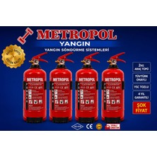 Mega Metropol 2 kg Dört Adet Abc Kuru Tozlu Yangın Söndürme Cihazı. Yangın Söndürme Tüpü. Yangın Söndürme Cihazları. Yangın Söndürücü. Yangın Söndürme . Yangın Söndürme Malzemeleri.