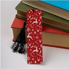 Yılbaşı Temalı Kitap Ayracı 13.5 cm x 4 cm Metal Malzeme