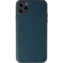 Aydogan's Ayd Apple Iphone 11 Pro Max Kılıf Coco Deri Silikon Kapak - Mavi