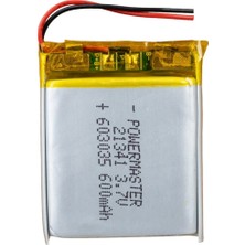 Powermaster 603035 3.7 Volt 600 Mah Lityum Polimer Pil