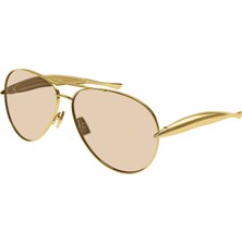 Bottega Veneta BV1305S 002 Unisex Aviator Güneş Gözlüğü