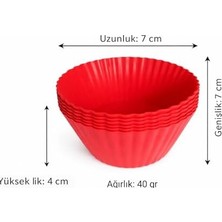 Silikon Muffin Kalıbı, Düz – 6’lı Paket Isıya Dayanıklı Yapışmaz (1)