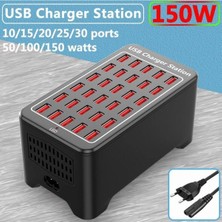 Tastech 150W 30-Port USB Charger Statıon 30 Port USB Şarj Istasyonu Çoklu Şarj Aleti