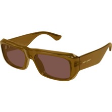 Yves Saint Laurent Saint Laurent Sl 869 004 Cognac Brown Rectangle Erkek Gunes Gozlugu