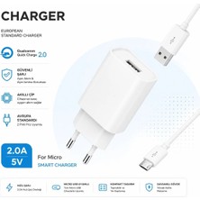 Tastech M-03 Smart Charger 5V 2A Şarj Aleti USB Girişli Adaptör Mikro USB Şarj Kablosu