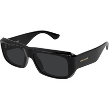 Yves Saint Laurent Saint Laurent Sl 869 001 Black Rectangle Full Black Gunes Gozlugu