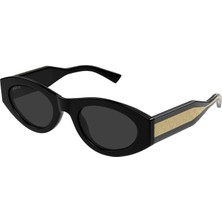 Gucci GG2065S 001 Black Grey Oval Kadin Gunes Gozlugu