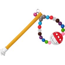 AvantajAl Renkli Boncuklu ve Tünekli Muhabbet Kuş Salıncağı 9.5-16 cm
