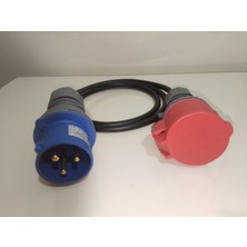 Kırkdabir Cee Norm 5/16A Uzatma Priz ve 3/32A Fişli 3x2,5mm Kauçuk H05RR-F Adaptör Kablo