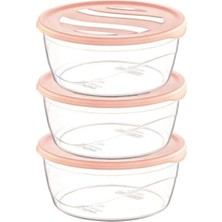 Kuzgun Ticaret Saklama Kabı Karizma Yuvarlak 3lü No:2 ROYALEKS-ÇNK2149