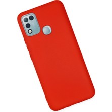 Eco Port Infinix Hot 10 Play Kılıf Nano Içi Kadife Silikon - Kırmızı