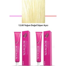 Kuzgun Ticaret 2 Li Set Premium 12.00 Yoğun Doğal Süper Açıcı - Kalıcı Krem Saç Boyası 2 x 50 G Tüp