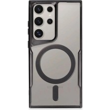 SBN - Store Samsung Galaxy S23 Ultra Kılıf Boyi Magsafe Silikon Kapak - Siyah