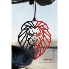 Toptan3D Aslan Ayna Süsü, Siyah Kırmızı Aslan Dikiz Ayna Süsü, Hediyelik Araba Süsü, Oto Aksesuar