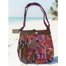 Old Cotton Cargo Vintage Salaş Çok Renkli Organik Disayn Cotton Günlük Omuz Plaj Çantası 32X32,5CM