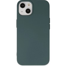 SBN - Store Apple Iphone 14 Kılıf Nano Içi Kadife Silikon - Koyu Yeşil