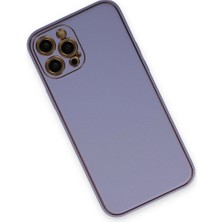 Eco Port Apple Iphone 12 Pro Max Kılıf Coco Deri Silikon Kapak - Açık Lila