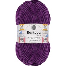 Kuzgun Ticaret Yumurcak Kadife El Örgü Ipi Açık Mor K719