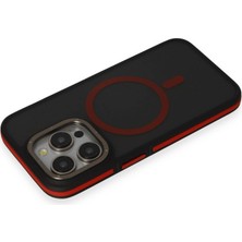 Eco Port Joko Apple Iphone 15 Pro Max Rocky Magsafe Kapak - Siyah-Kırmızı