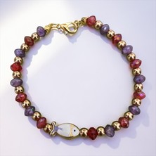 Mimoza Accessories Maris Balık Figürlü Kristal Bileklik
