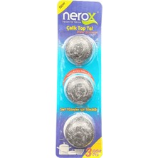 Kuzgun Ticaret Nerox Çelik Top Tel Ovma Teli 3 Lü Blister ROYALEKS-NRX-F3003