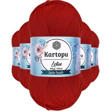 Kuzgun Ticaret 5 Adet Lotus Bikini Büstiyer Bluz Örgü Ipi  K101 Nar Çiçeği