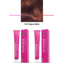 Kuzgun Ticaret 2 Li Set Premium 7.44 Yoğun Bakır - Kalıcı Krem Saç Boyası 2 x 50 G Tüp