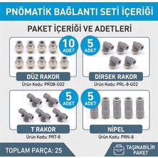 Pemaks 8 mm Başlangıç Rakor Seti Pnömatik Hızlı Bağlantı Rakor Seti