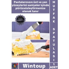 Wintoup #spatula Profesyonel Mutfak Ekipmanı Ergonomik Saplı Esnek Paslanmaz Çelik L Tipi Pastacı Spatulası