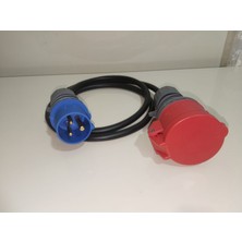 Kırkdabir Cee Norm 5/16A Uzatma Priz ve 3/16A Fişli 3x2,5mm Kauçuk H05RR-F Adaptör Kablo