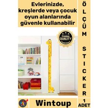 Wintoup #sticker Bebek Çocuk Odası Duvar Dekorasyonu Eğlenceli Cetvel Figürlü Şık Zürafa Boy Ölçüsü Sticker